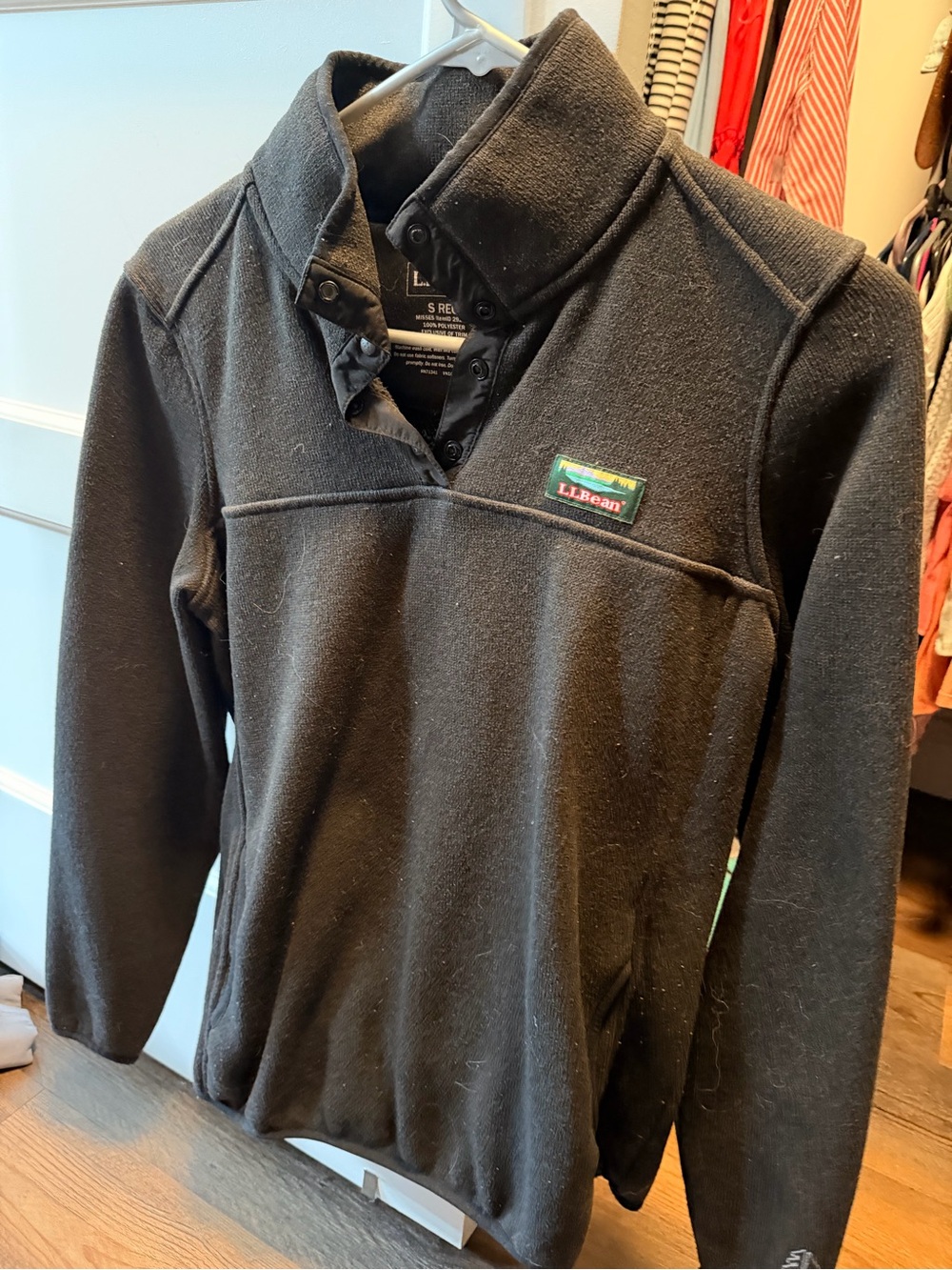 L.L. Bean Men's Black Zip-Up Fleece Pullover